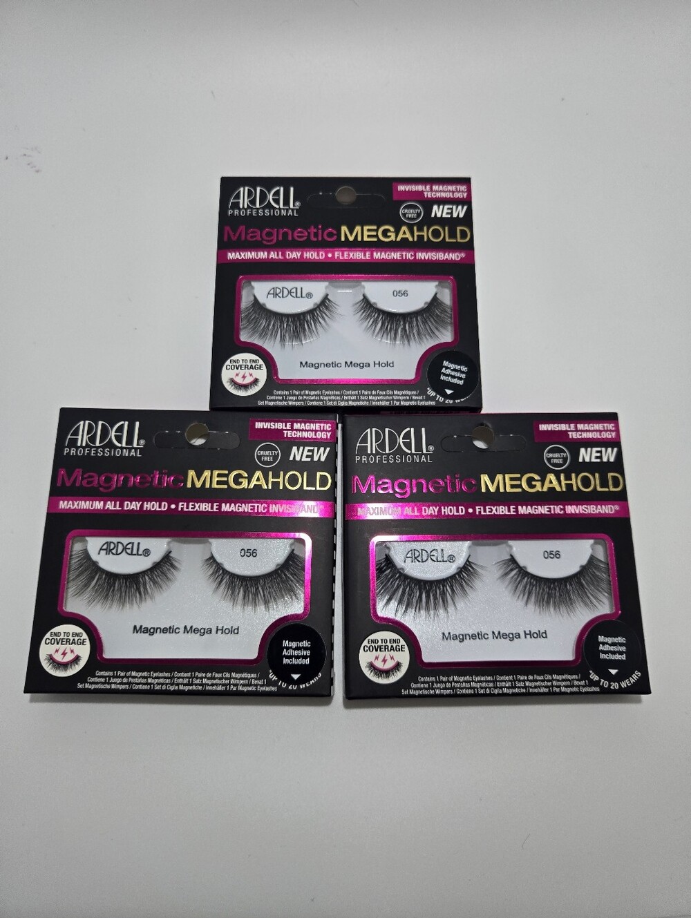 3 Ardell Magnetic Megahold Liner & False Eyelashes, 056 Black Fake Lashes